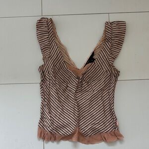 Marc Jacobs Black and Pink Striped Blouse silk 2